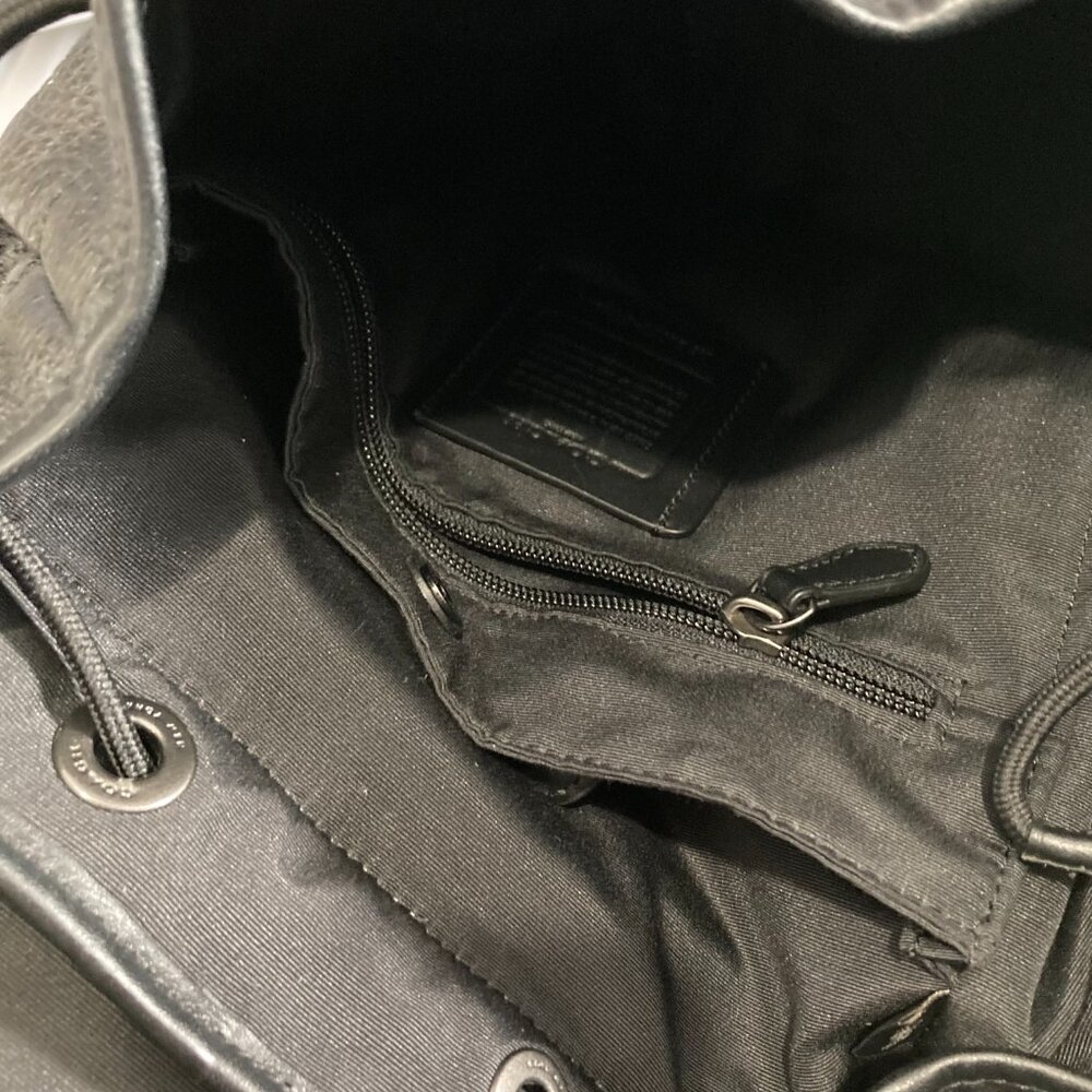 Coach Black Leather Men's Backpack - Picture 14 of 15